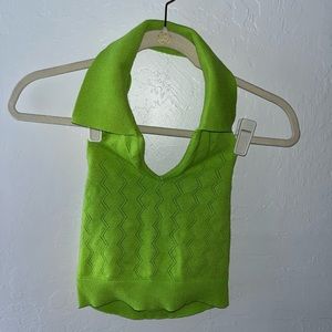 Green halter top
